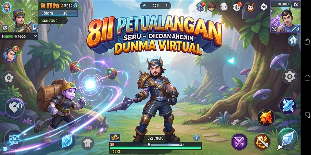 Screenshot utama 8II menampilkan pemain menjelajahi dunia petualangan yang menakjubkan.
