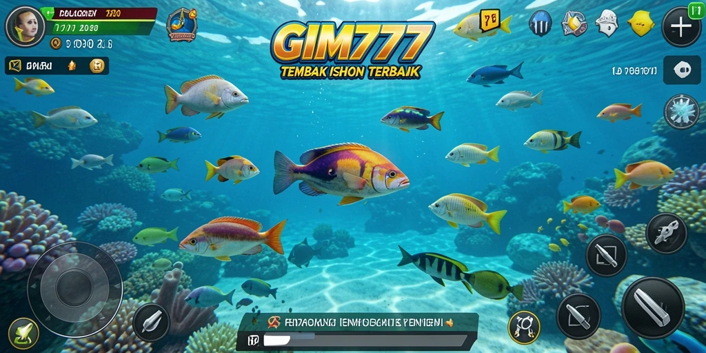 Tampilan menarik dari gameplay GIM777 dalam menangkap ikan.