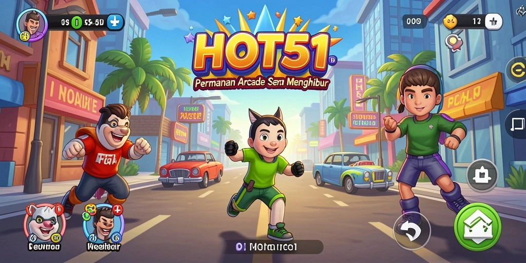 Tampilan gameplay Arcade yang menegangkan dan penuh aksi.