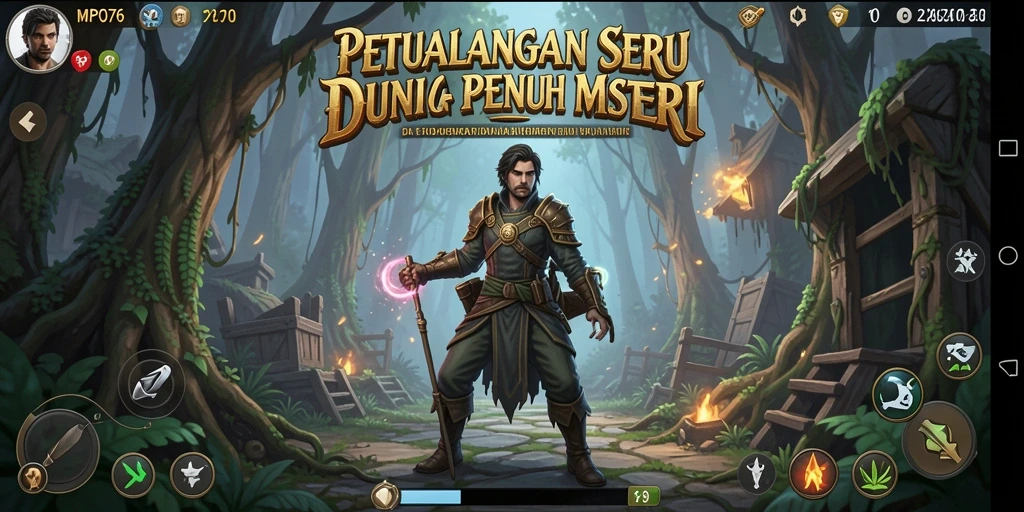 Screenshot utama MPO76 menampilkan aksi petualangan yang mendebarkan.