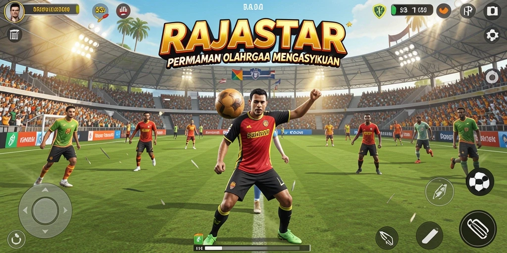Tampilan gameplay seru dalam aplikasi RAJASTAR yang memikat.