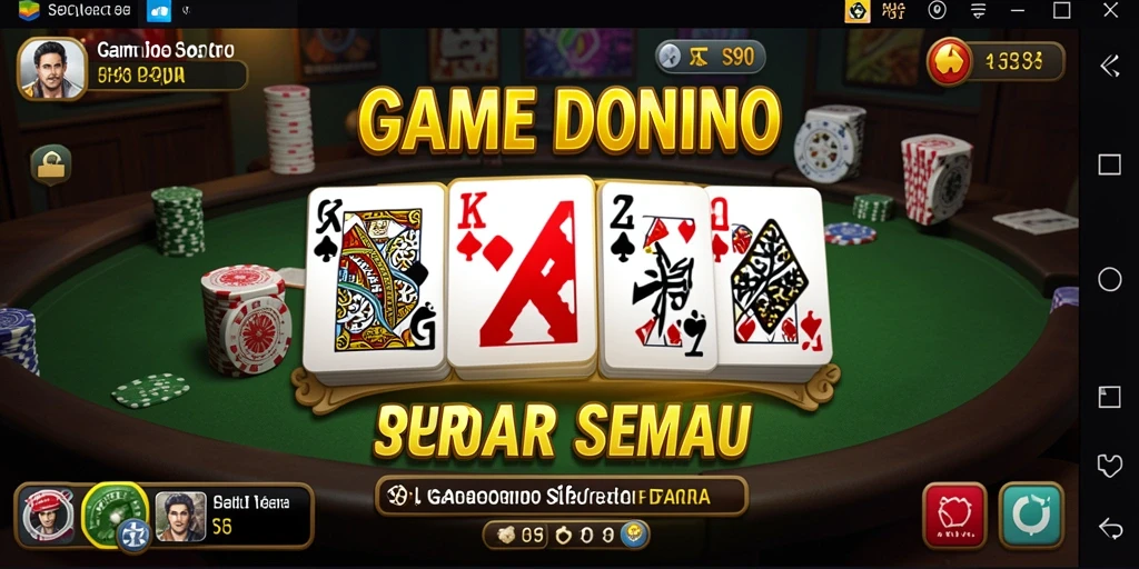 Tampilan gameplay S80 dengan suasana bermain domino.
