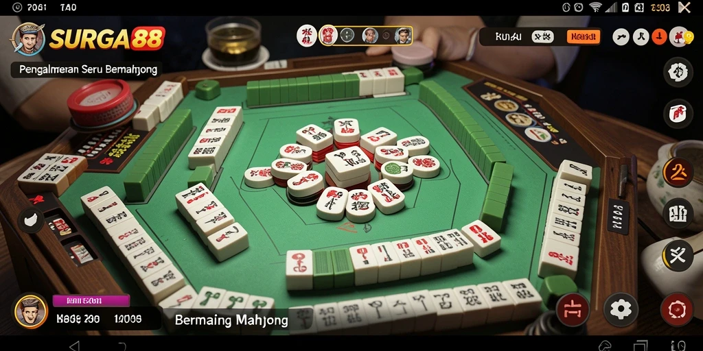Screenshot gameplay SURGA88 menampilkan momen seru permainan Mahjong.