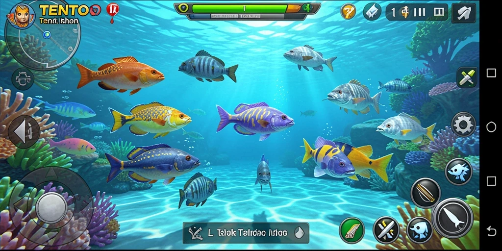 Tampilan gameplay Tembak Ikan yang seru dan mendebarkan.
